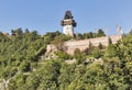 Schlossberg or Castle Hill mountain in Graz, Austria Royalty Free Stock Photo