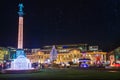 Schlossplatz column and square on Christmas eve