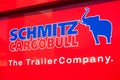 Schmitz Cargobull logo on a MAN dumper truck