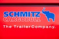 Schmitz Cargobull logo on a MAN dumper truck