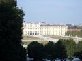 Schnbrunn Palace seen from garden, Vienna, Austria. Royalty Free Stock Photo