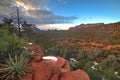 Schnebly Hill Trailhead with its vegetation near Sedona, Arizona Royalty Free Stock Photo