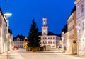 Schneeberg City Hall at night