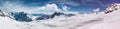 Schneeferner glacier and the alps in the background high definition panorama in the winter