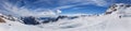 The schneeferner glacier and the alps in the background high definition panorama in the winter