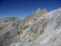 Schneeferner glacier at Jubilaumsgrat to Zugspitze mountain, Germany