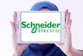 Schneider Electric energy company logo Royalty Free Stock Photo