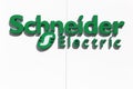 Schneider Electric logo on a wall