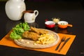 Escalope is a dish of oriental or Arabic cuisine Royalty Free Stock Photo