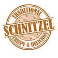 Schnitzel grunge rubber stamp Royalty Free Stock Photo