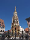 Schoener Brunnen beautiful fountain in Nuernberg