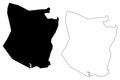 Schoharie County, New York State U.S. county, United States of America, USA, U.S., US map vector illustration, scribble sketch Royalty Free Stock Photo