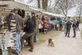 SCHOKLAND, NETHERLANDS - APRIL 21: People on Scand Royalty Free Stock Photo