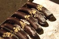 Chocolate bananas at a Christmas market in Austria, Europe