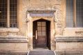 SCHOLA MORALS PHILOSOPHIAE, The famous historical location of University of Oxford, Bodleian Old Library, Oxford, England Royalty Free Stock Photo