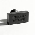 Scholarly reviewed rubber stamp for official documents and academic papers Royalty Free Stock Photo