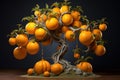 Scholarly Sculpture oranges. Generate AI