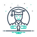 Mix icon for Scholars, degree and diploma