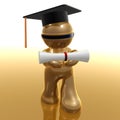 Scholarship and graduation futuristic icon