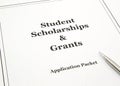 Scholarship and Grants Application Packet Royalty Free Stock Photo