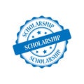 Scholarship stamp illustration Royalty Free Stock Photo