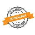 Scholarship stamp illustration Royalty Free Stock Photo