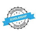 Scholarship stamp illustration Royalty Free Stock Photo