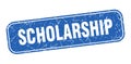 scholarship stamp. scholarship square grungy isolated sign.