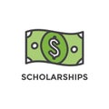 Scholarship - Student Loan Debt Forgiveness Icon Royalty Free Stock Photo