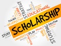 Scholarship word cloud Royalty Free Stock Photo