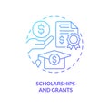 Scholarships and grants blue gradient concept icon Royalty Free Stock Photo