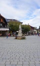 Schonau am Konigssee, Germany - October 22, 2023: Luitpold von Bayern monument at the Marktplatz main square in