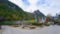 Schonau am Konigssee, Germany - October 22, 2023: People going at tourist centre of Konigsee with hotels and shops Royalty Free Stock Photo