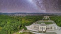 Schonbrunn Palace aerial panoramic view on a summer night in Vienna, Austria. Schloss Schoenbrunn is an imperial summer residence Royalty Free Stock Photo