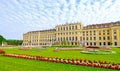 Schonbrunn Palace with beautiful gardens, Vienna Royalty Free Stock Photo