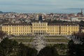 The Schonbrunn Palace is a former baroque imperial summer residence located in Vienna. Royalty Free Stock Photo