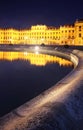 Schonbrunn Palace in Vienna, Austria, reflected Royalty Free Stock Photo