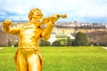 Schonbrunn and tourists walking around