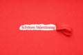 Schonen valentinstag means happy valentines day in german Royalty Free Stock Photo