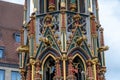 Schoner Brunnen fountain Located on the Hauptmarkt square in Nuremberg, Germany