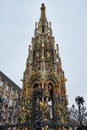 Schoner Brunnen Fountain in Nuremburg Germany Royalty Free Stock Photo