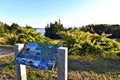 Schoodic park state maine us informative stand Royalty Free Stock Photo