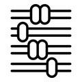 School abacus icon, outline style