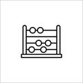 School abacus line icon, education and school