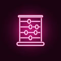 School abacus neon icon. Elements of education set. Simple icon for websites, web design, mobile app, info graphics