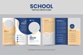 School Admission Tri-fold Brochure Template. Kids Back To School Education Brochure Flyer Layout