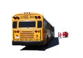 School Aged Children Departing a School Bus Royalty Free Stock Photo