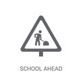 school ahead sign icon. Trendy school ahead sign logo concept on Royalty Free Stock Photo