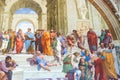 The school of Athens by Raphael in Apostolic Palace in Vatican C Royalty Free Stock Photo