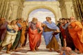 The School of Athens, Raphael room`s in Museums of Vatican, Rome Royalty Free Stock Photo